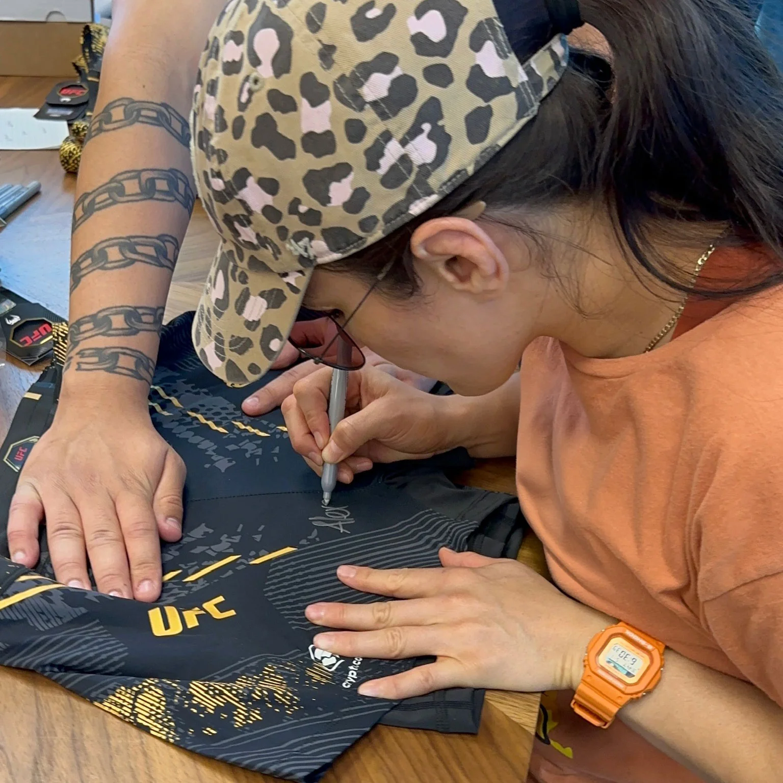 Alexa Grasso Signed UFC Venum Black Champions Fight Night Shorts - Image 2