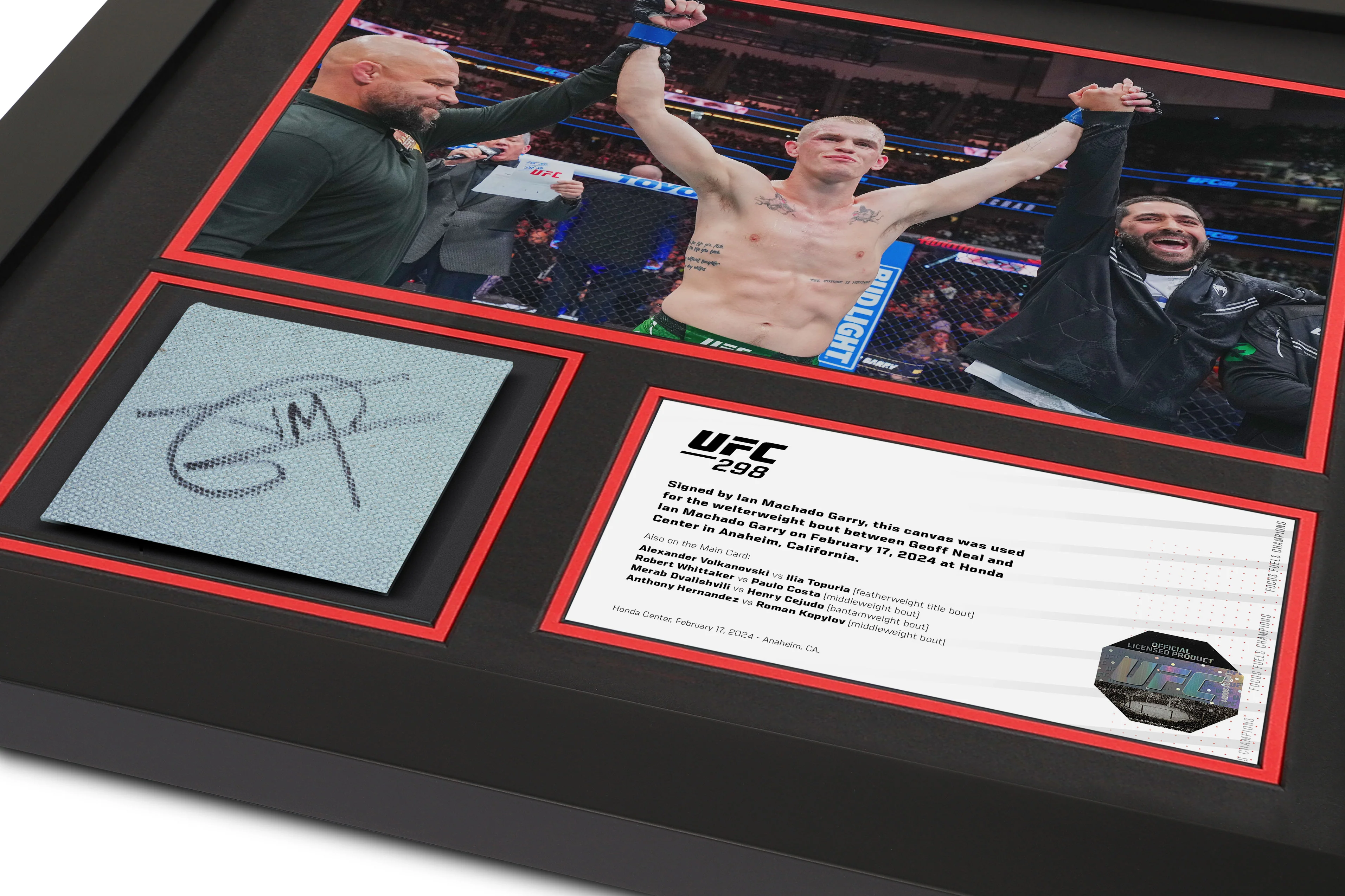 Ian Garry UFC 298 Signed Canvas & Photo - Image 3