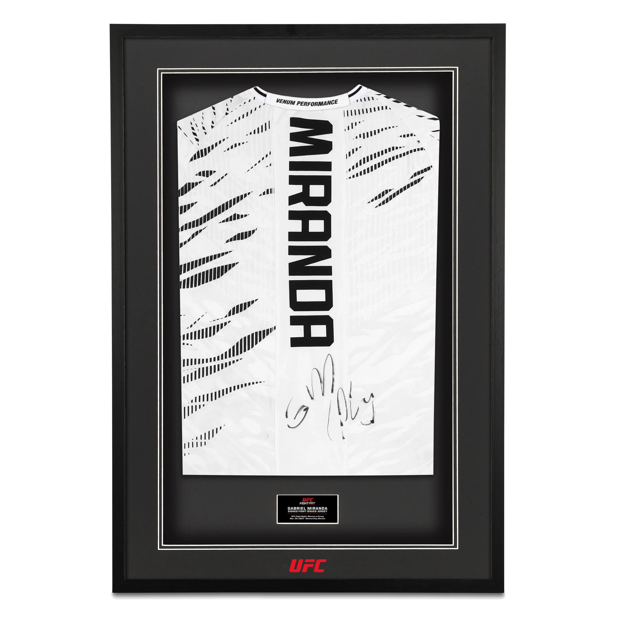 Gabriel Miranda Signed 1-of-1 Fight Issued Jersey UFC Fight Night: Moreno vs Erceg