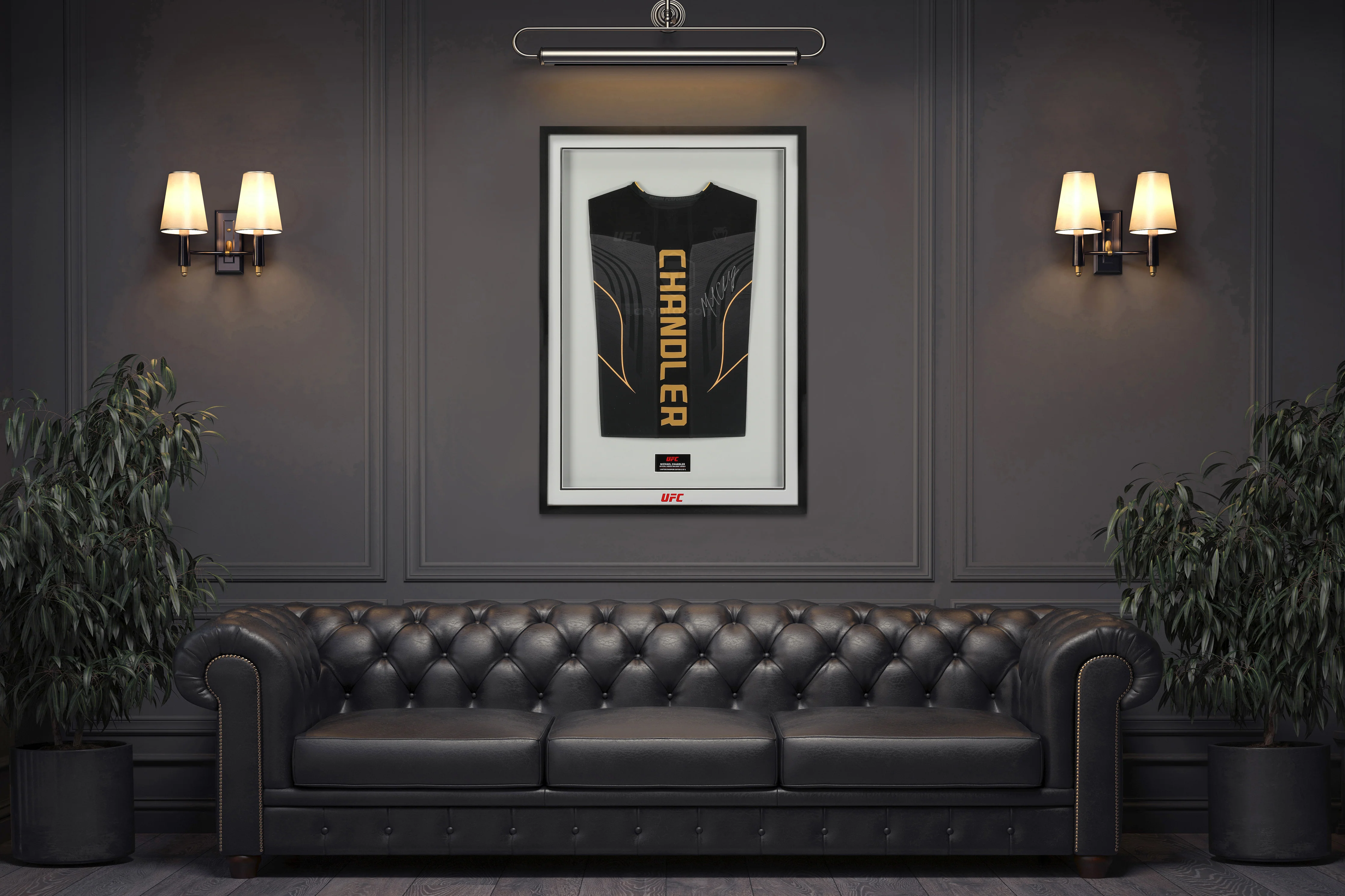 Michael Chandler Signed Black & Gold Venum Fight Night 2.0 Jersey - Image 7