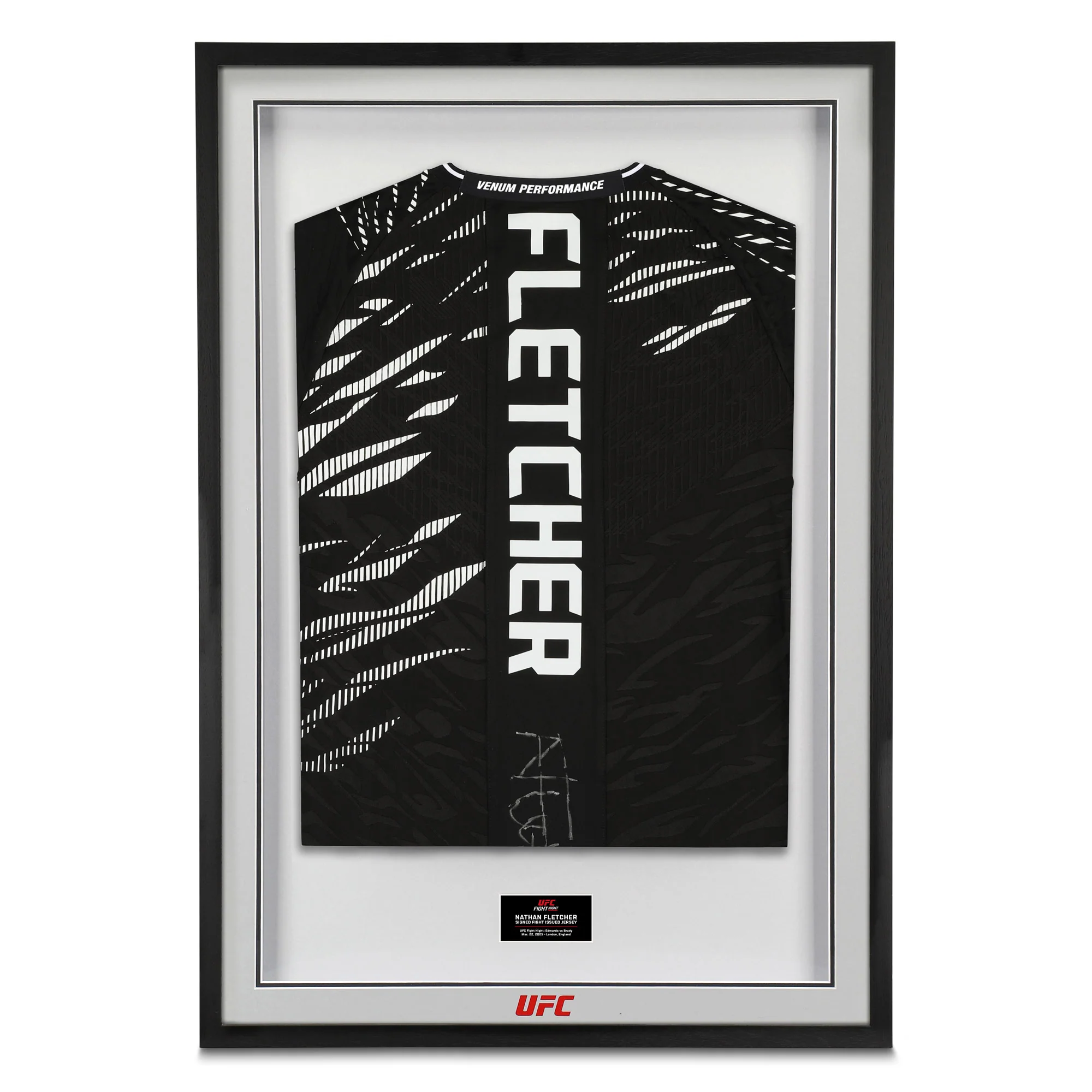 Nathan Fletcher Signed 1-of-1 Fight Issued Jersey UFC Fight Night: Edwards vs Brady