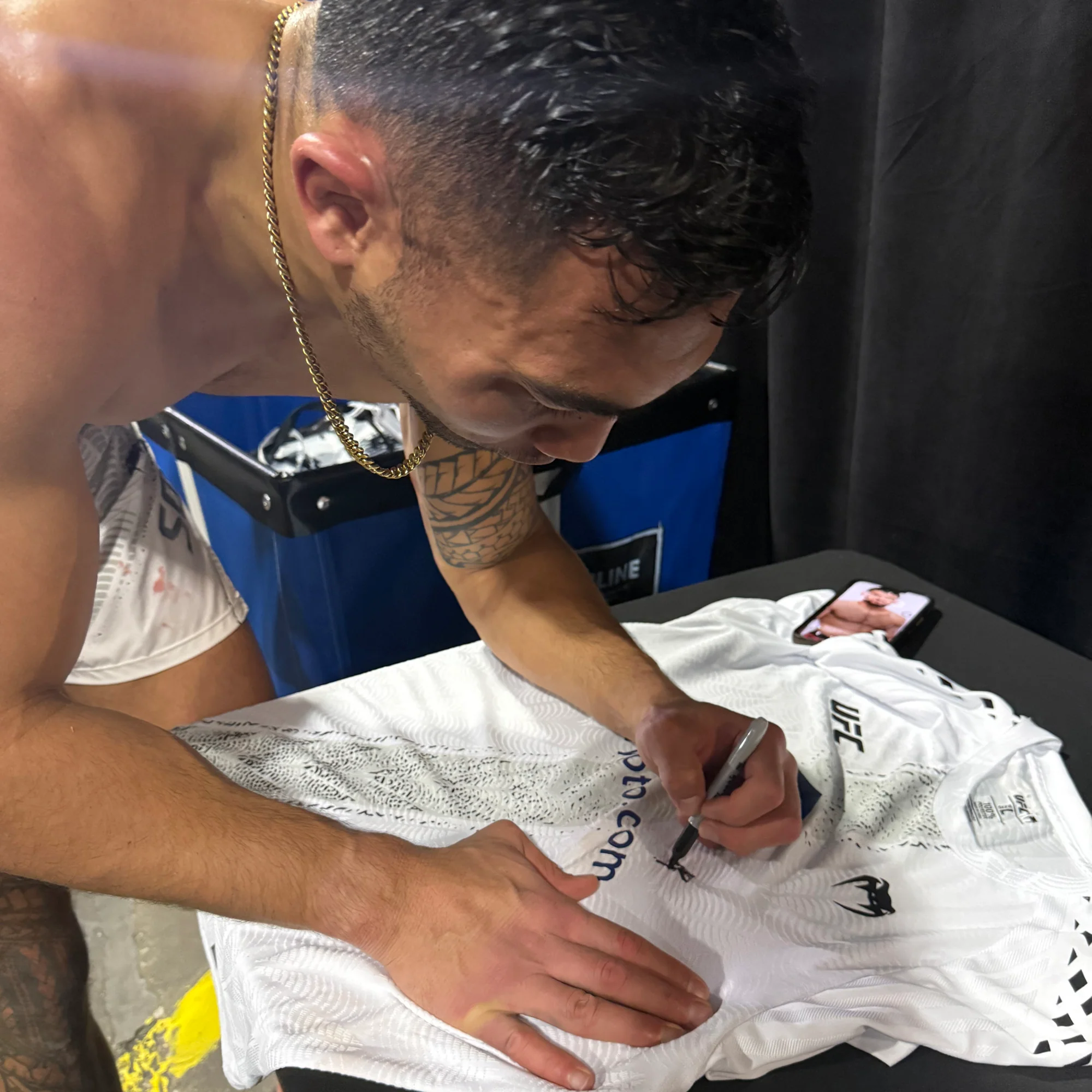 Punahele Soriano Signed 1-of-1 Fight Worn Jersey UFC Fight Night: Strickland vs Hernandez - Image 4
