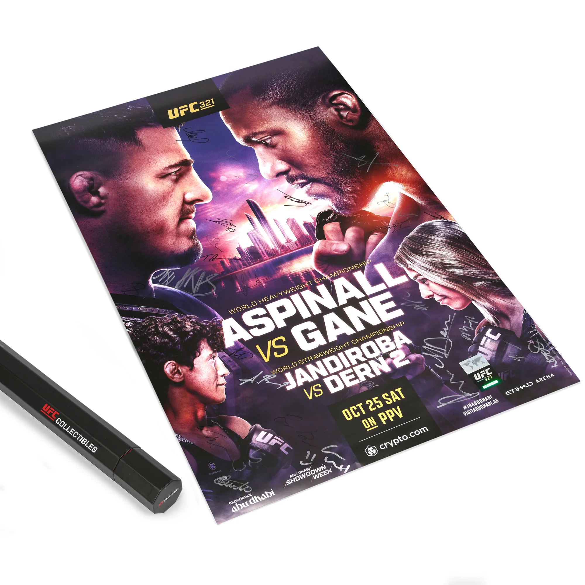 UFC 321: Aspinall vs Gane Autographed Event Poster - Image 6