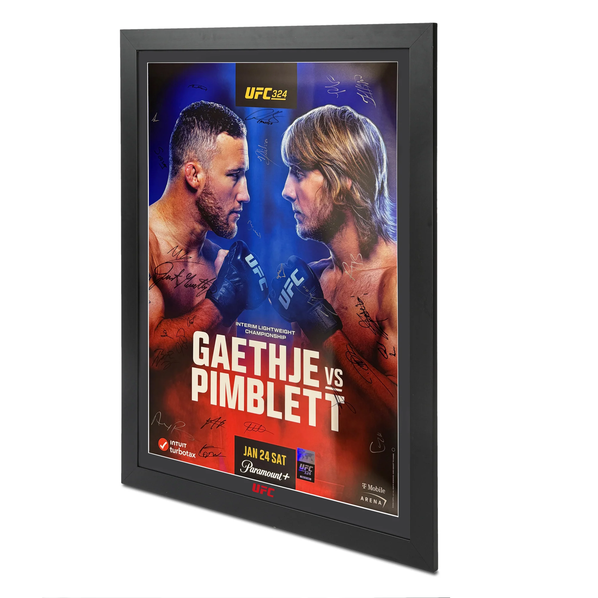 UFC 324: Gaethje vs Pimblett Autographed Event Poster - Image 2