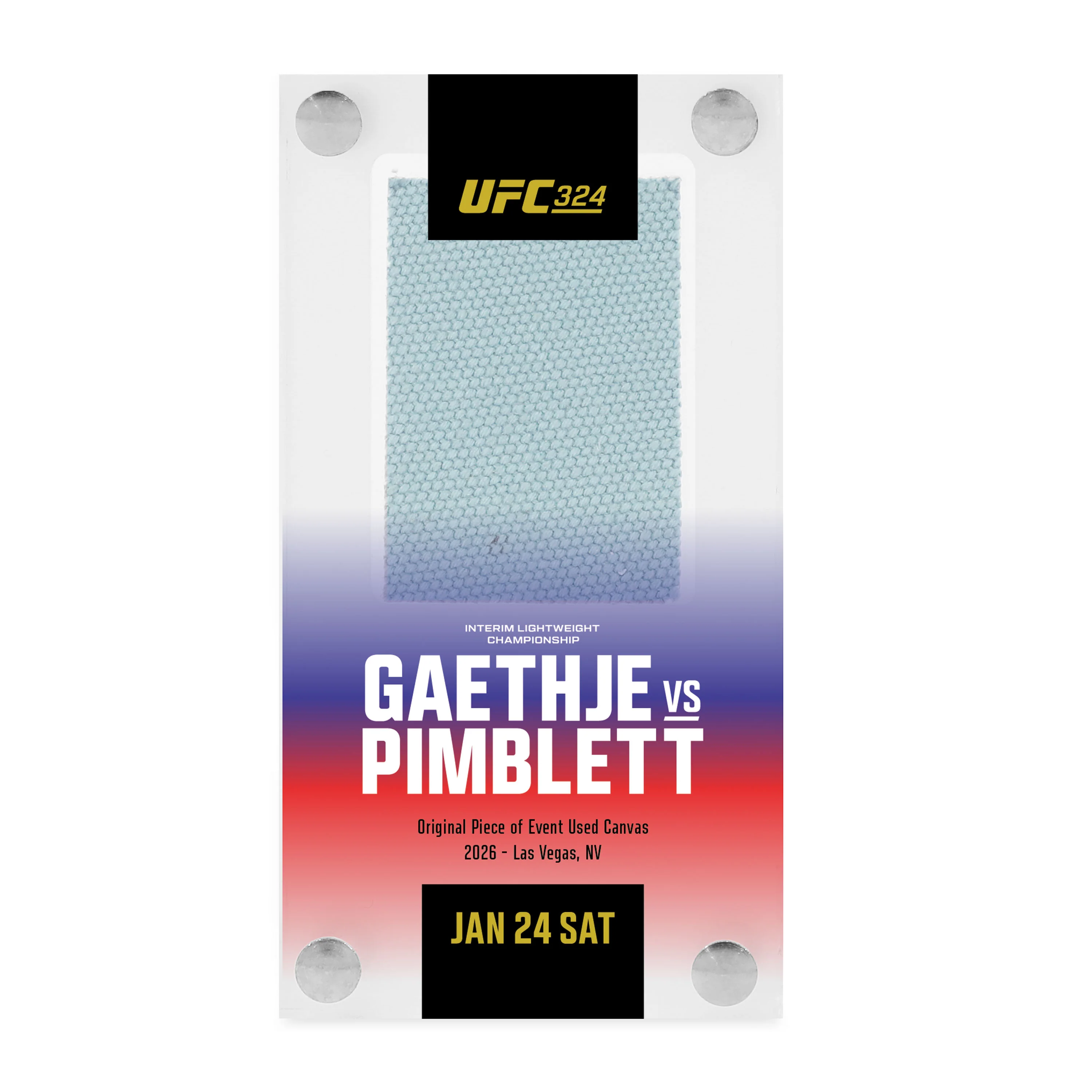 UFC 324: Gaethje vs Pimblett Canvas in Acrylic - Image 2