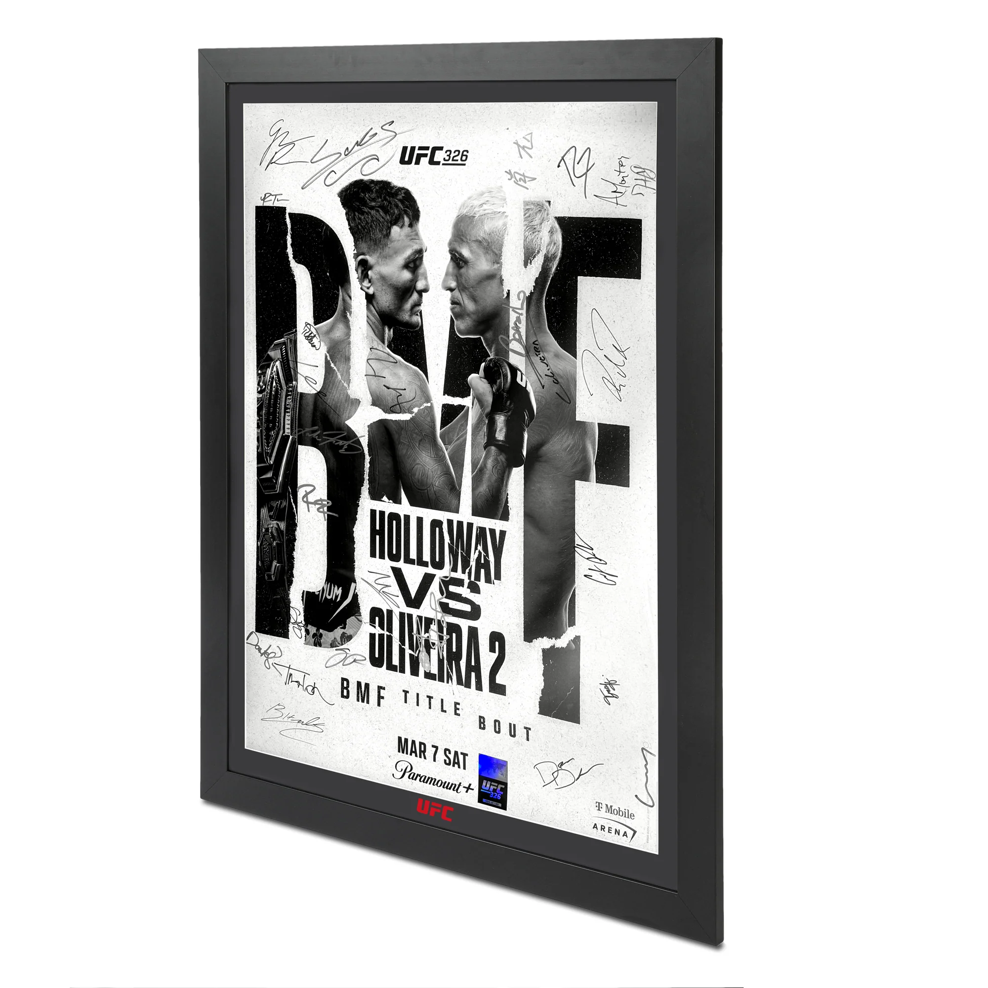 UFC 326: Holloway vs Oliveira 2 Autographed Event Poster - Image 2