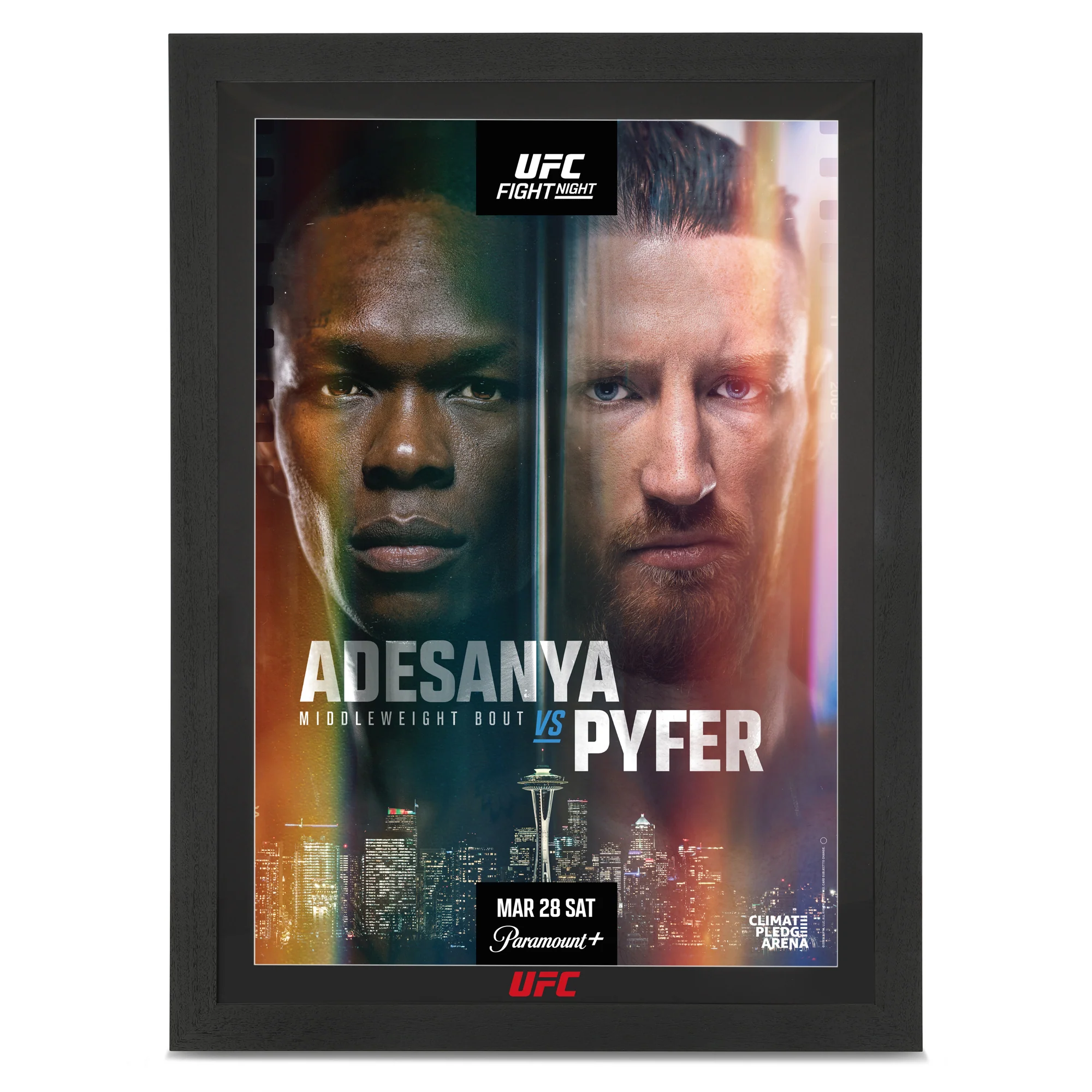 UFC Fight Night: Adesanya vs Pyfer Autographed Event Poster