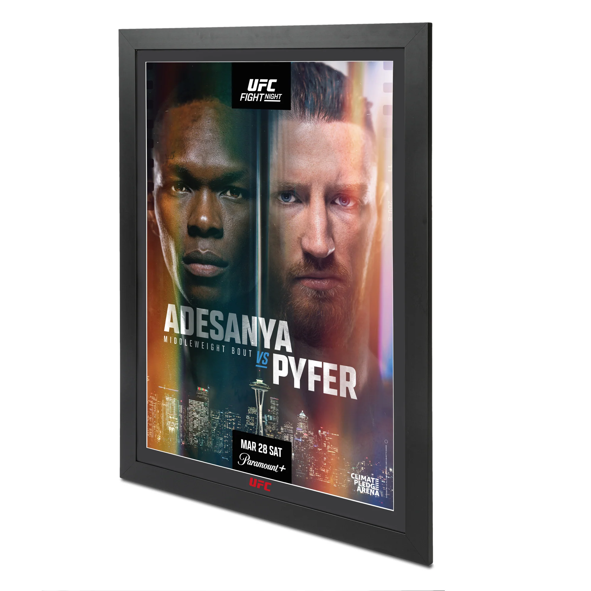 UFC Fight Night: Adesanya vs Pyfer Autographed Event Poster - Image 2