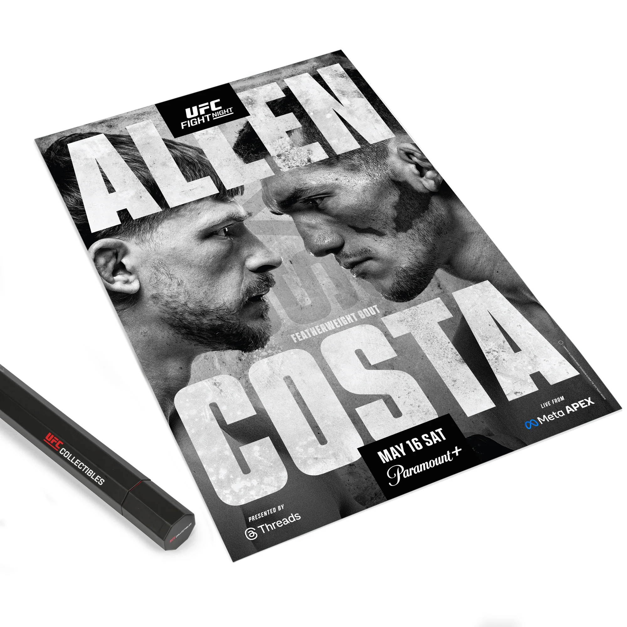 UFC Fight Night: Allen vs Costa Autographed Event Poster - Image 4