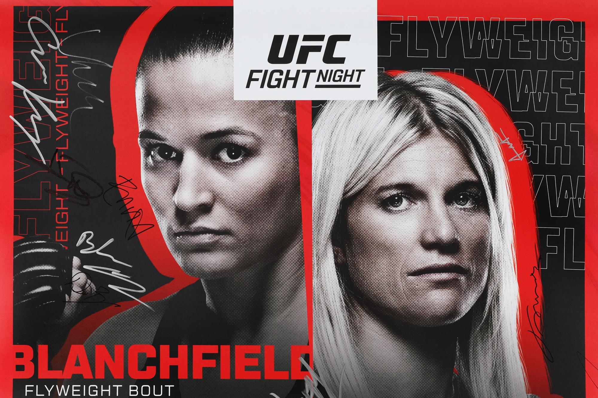 UFC Fight Night: Blanchfield vs Fiorot Autographed Event Poster - Image 6