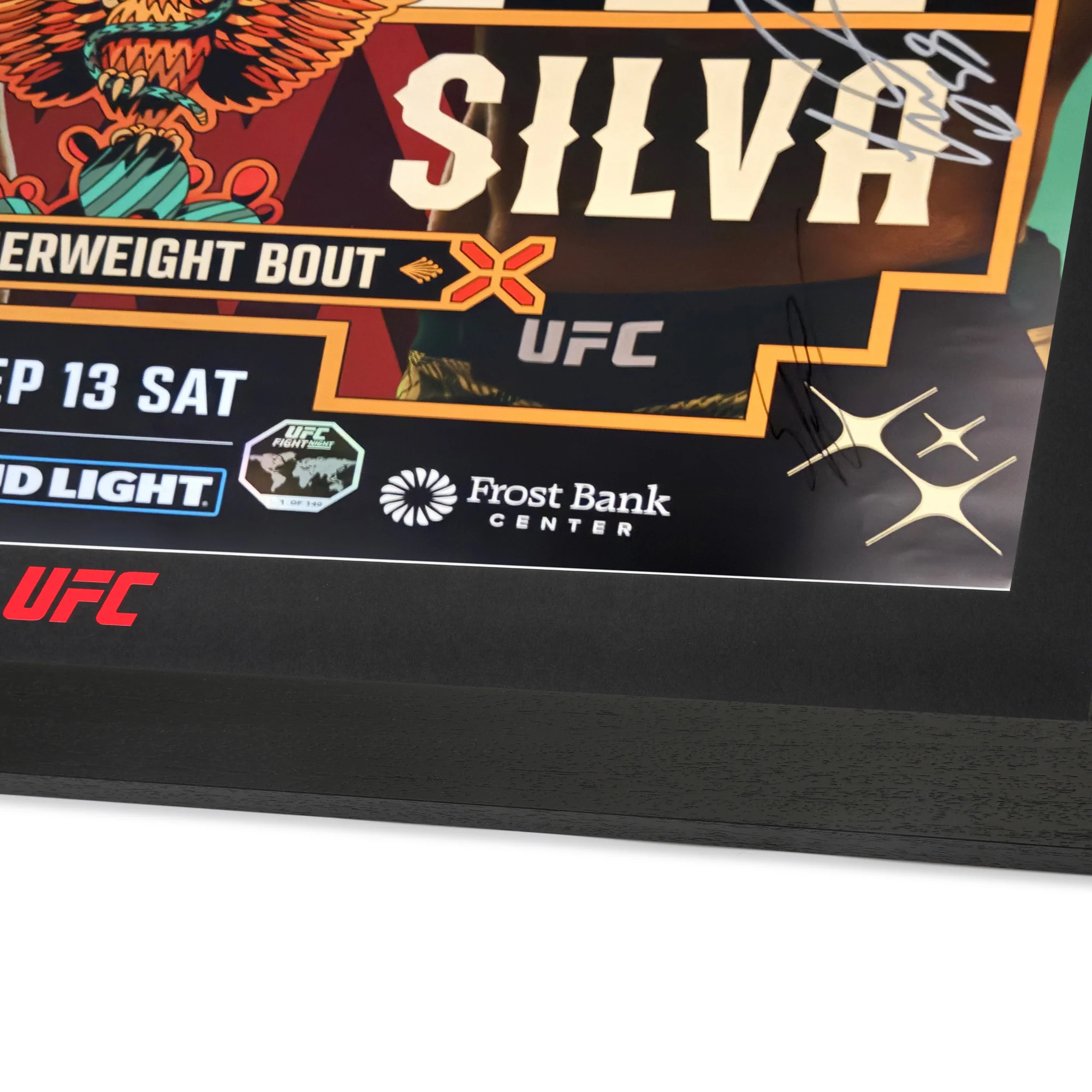 UFC Fight Night: Lopes vs Silva Autographed Event Poster - Image 10