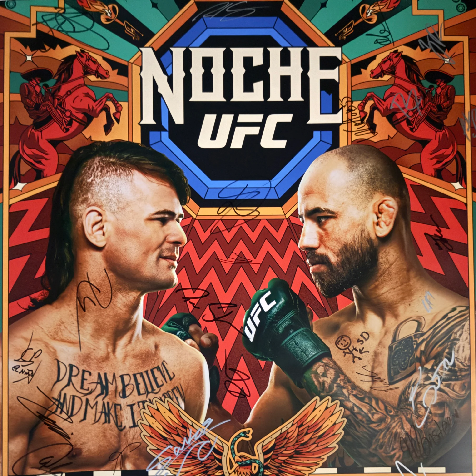 UFC Fight Night: Lopes vs Silva Autographed Event Poster - Image 7