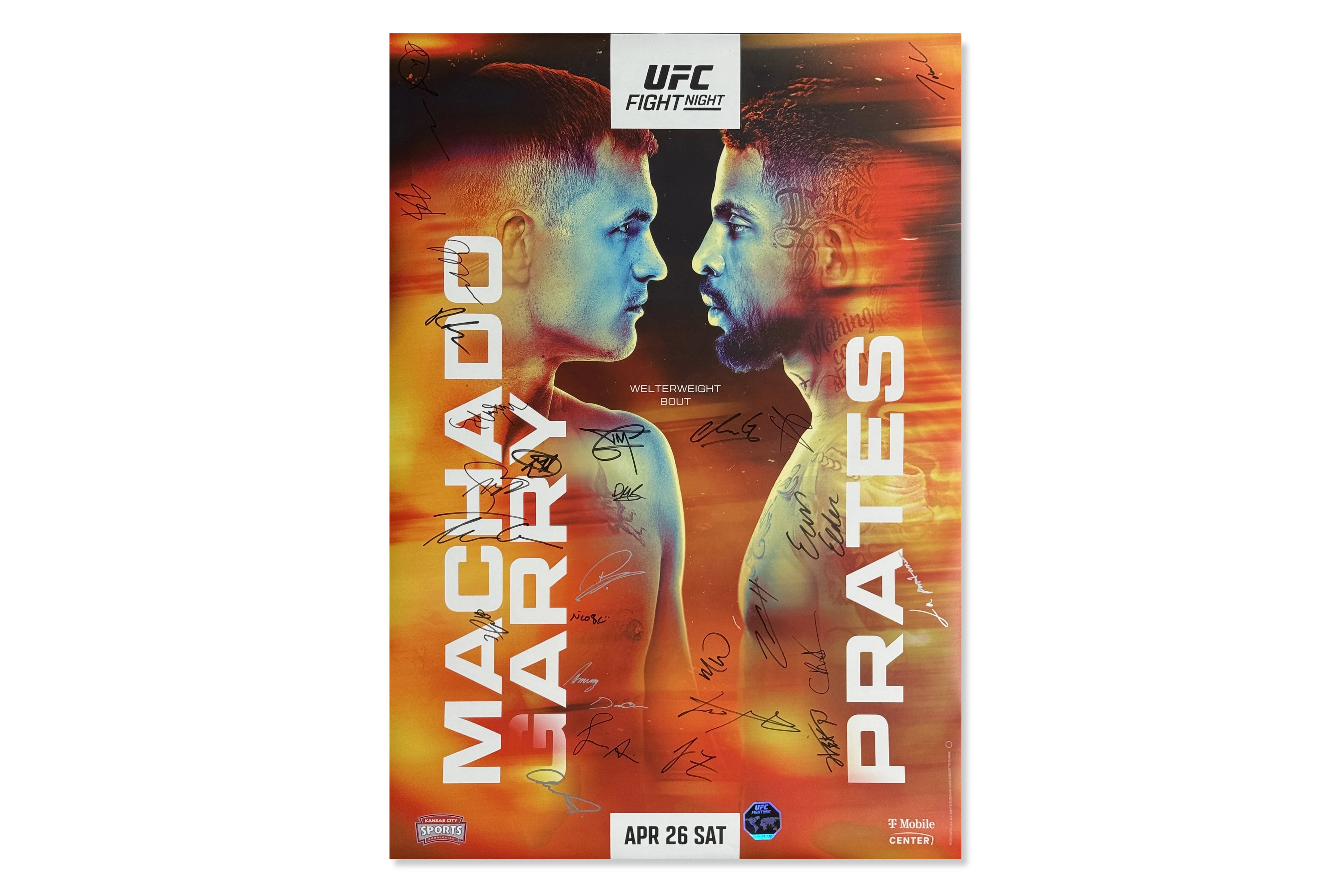 UFC Fight Night: Machado Garry vs Prates Autographed Event Poster - Image 4