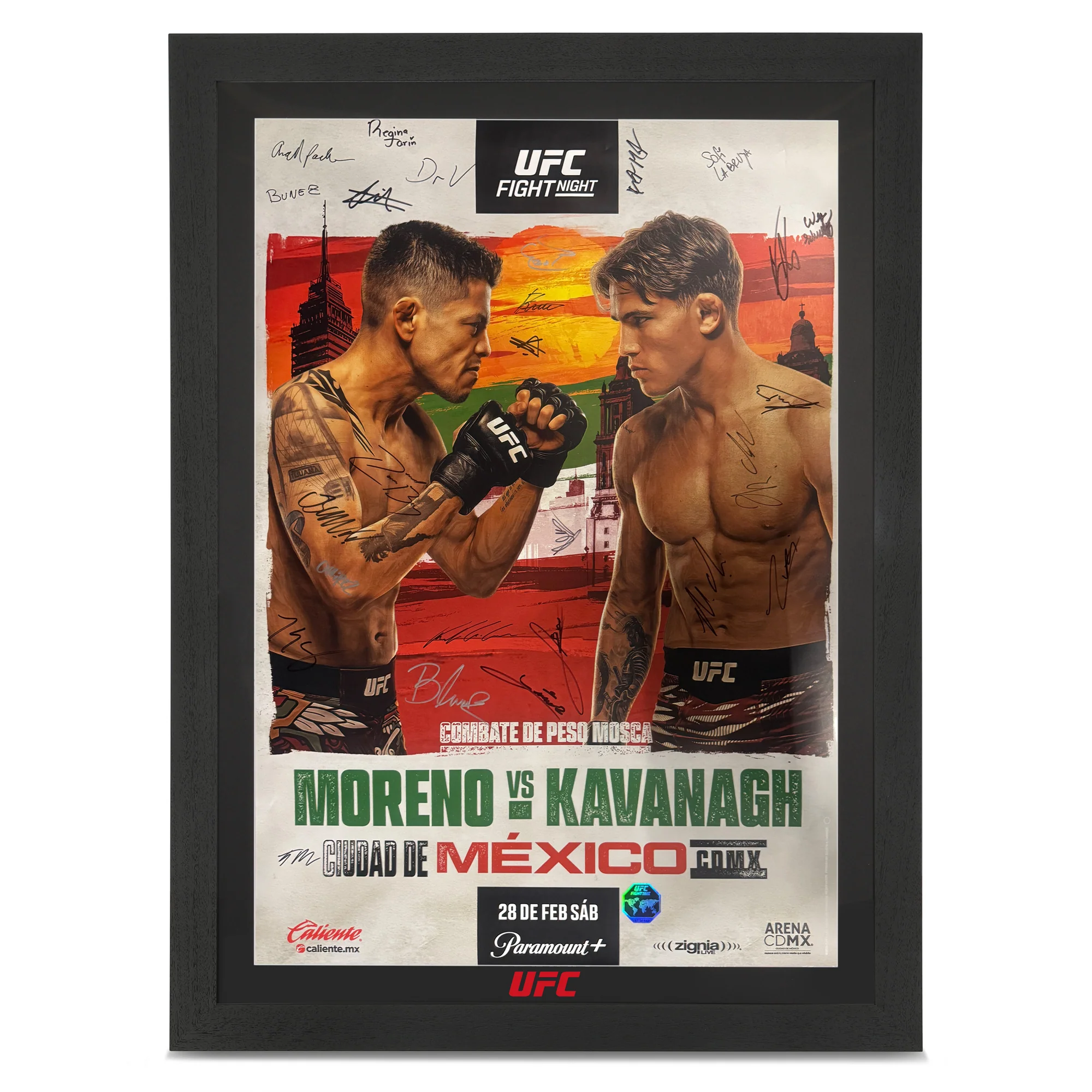 UFC Fight Night: Moreno vs Kavanagh Autographed Event Poster