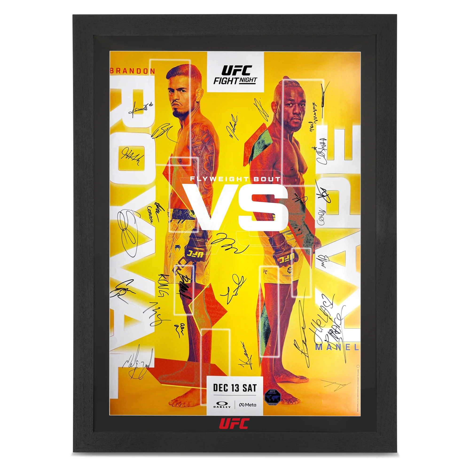 UFC Fight Night: Royval vs Kape Autographed Event Poster