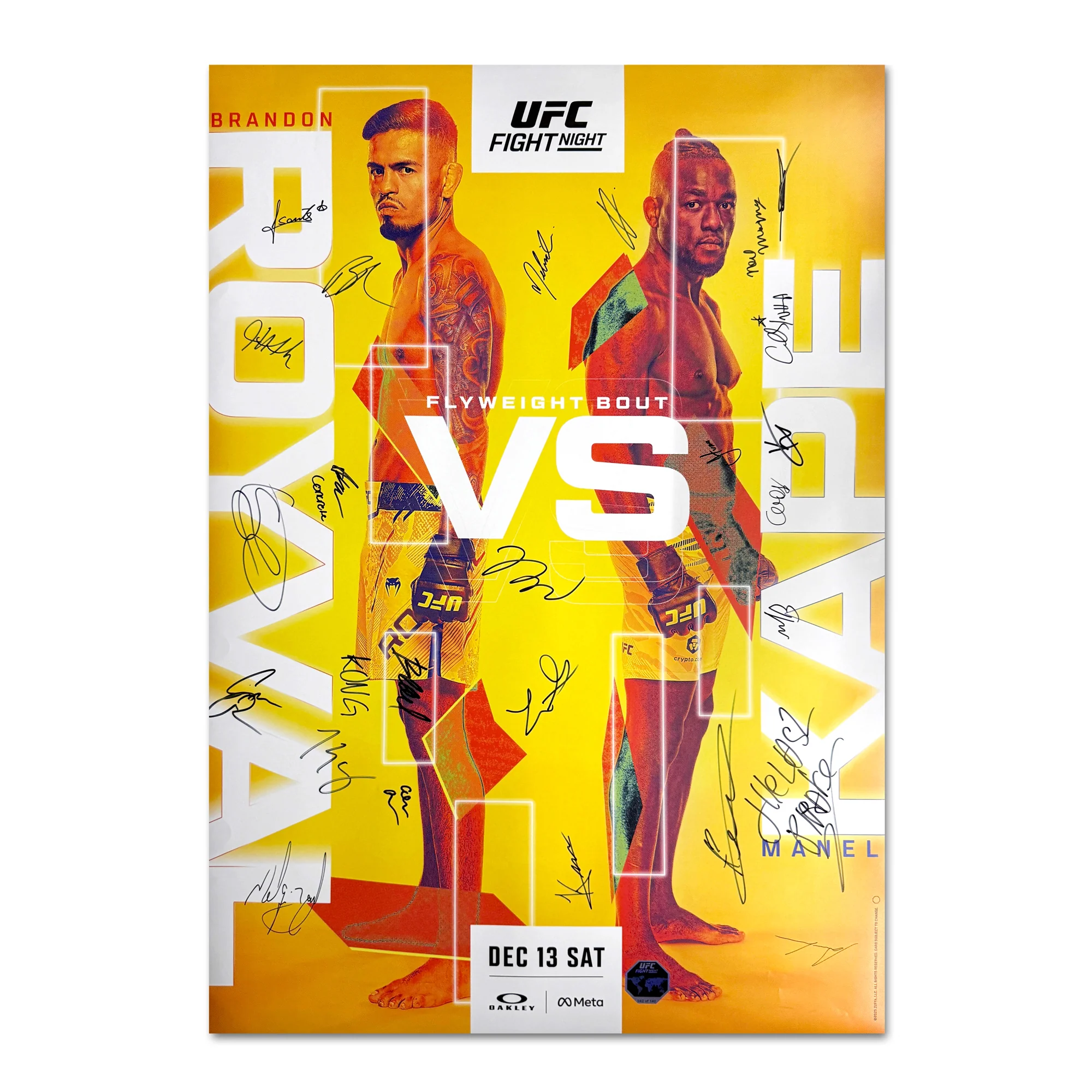 UFC Fight Night: Royval vs Kape Autographed Event Poster - Image 3