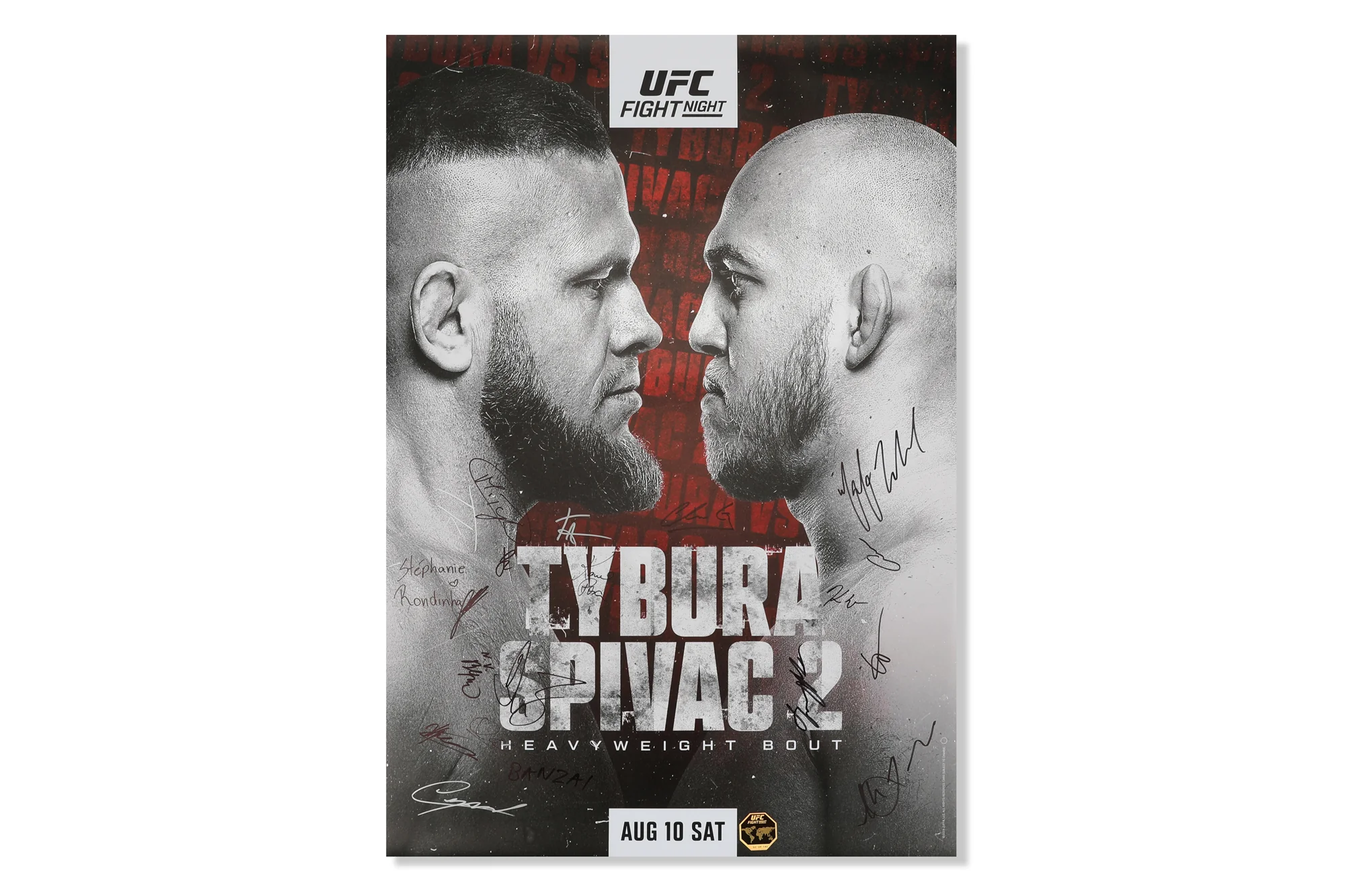 UFC Fight Night: Tybura vs Spivac 2 Autographed Event Poster - Image 4