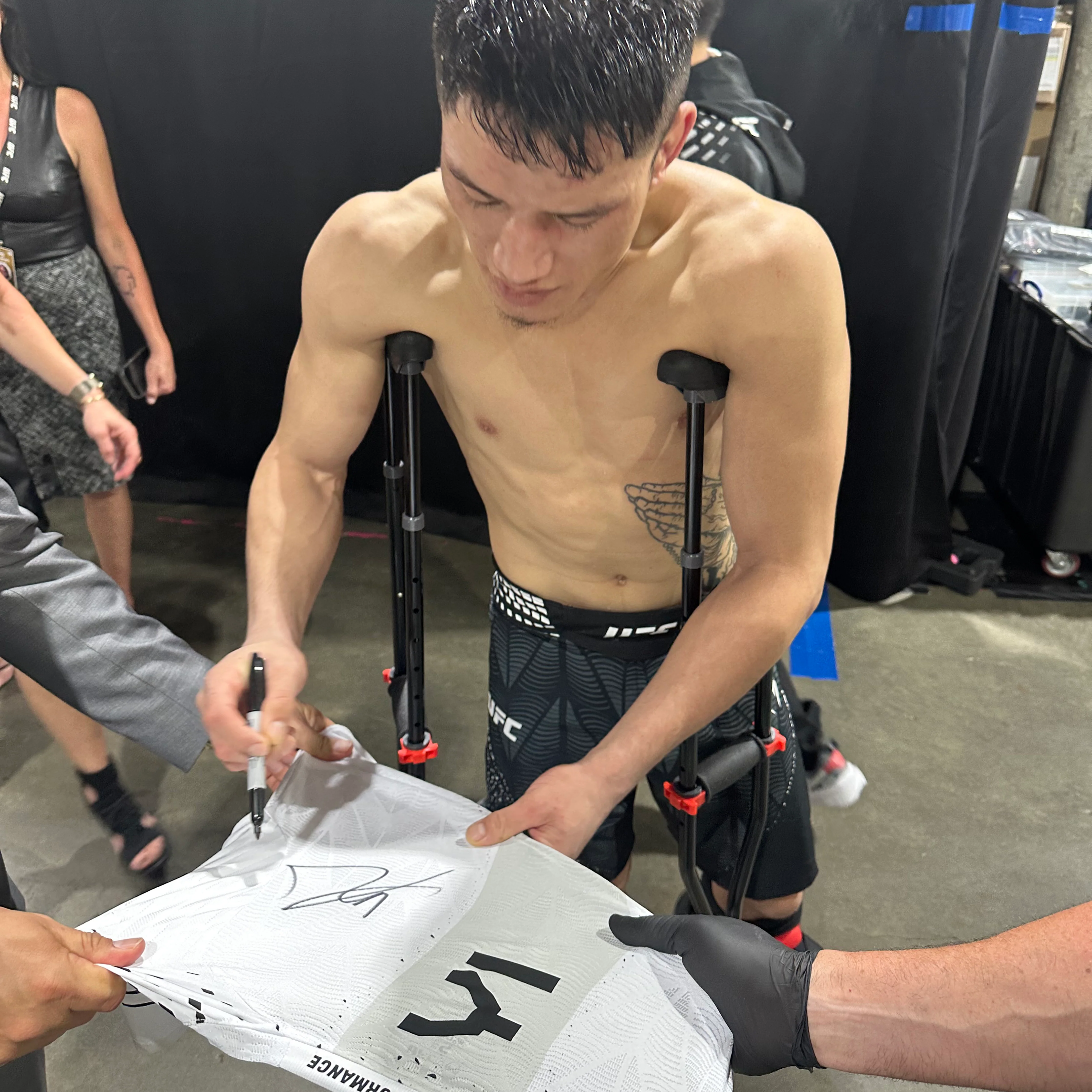 Yi Zha Signed 1-of-1 Fight Worn Jersey UFC 325: Volkanovski vs Lopes 2 - Image 2